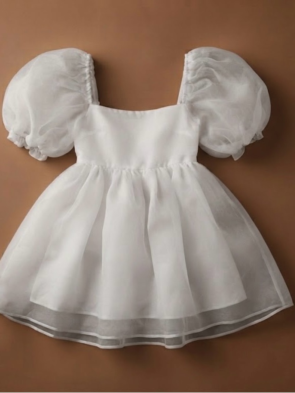 White Puff Sleeve Dress